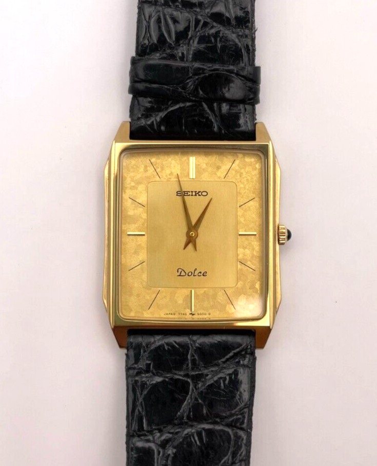 w053] Seiko Dolce Watch 7740-5000 Mens Quartz New Battery