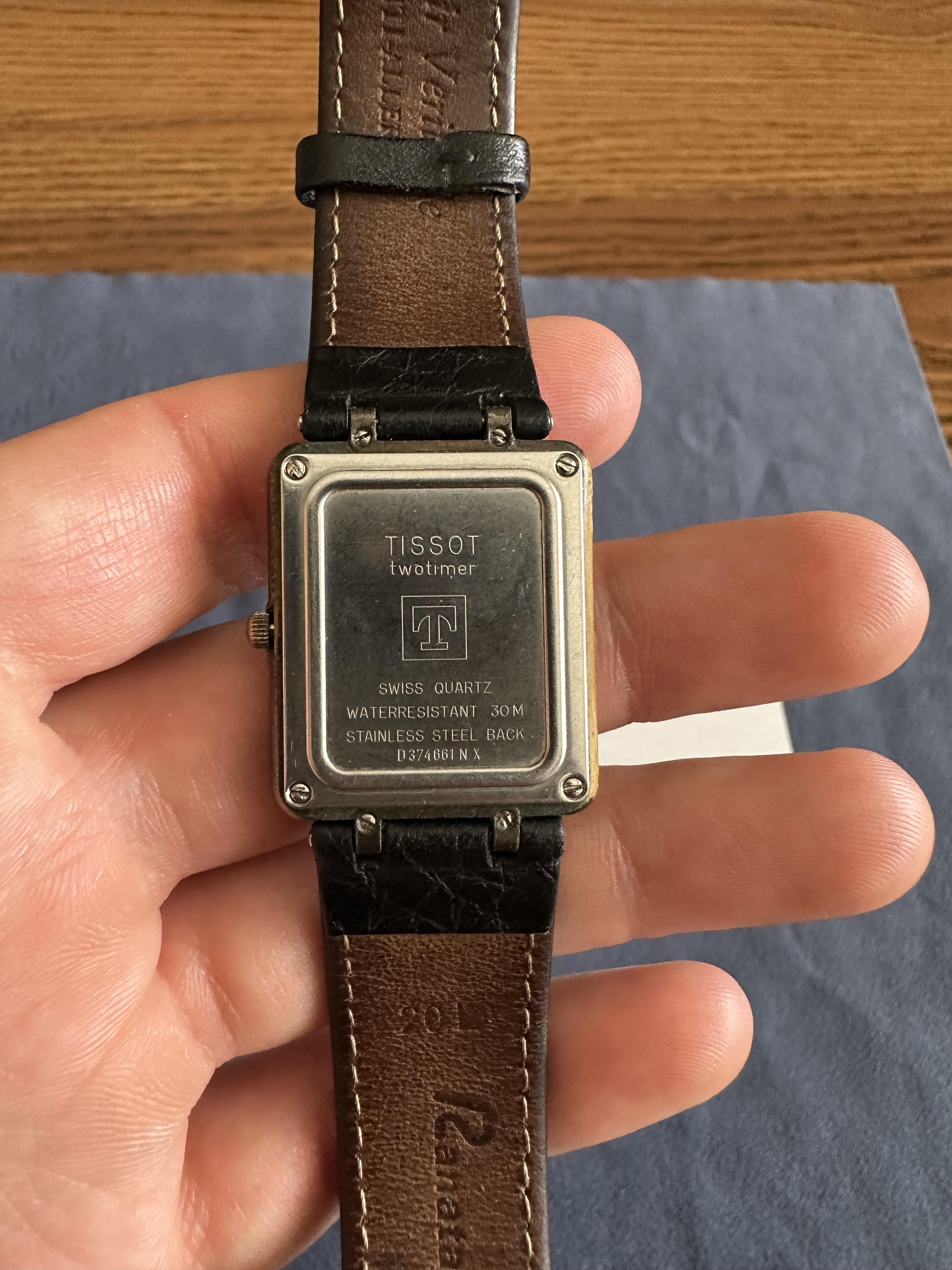 電池交換済み Tissot Two Timer ティソ アナデジ 腕時計 80s