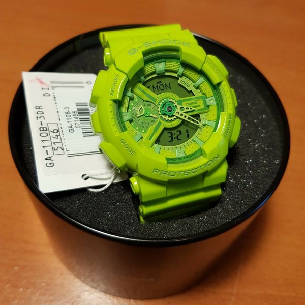 New CASIO G-Shock GA-110B-3 Lime Green Hyper Color Limited Edition Mens  Analog | WatchCharts Marketplace