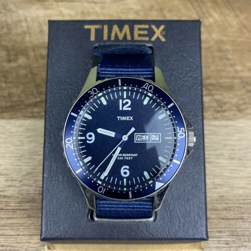 Timex for J.Crew Andros Navy Blue Watch | WatchCharts Marketplace