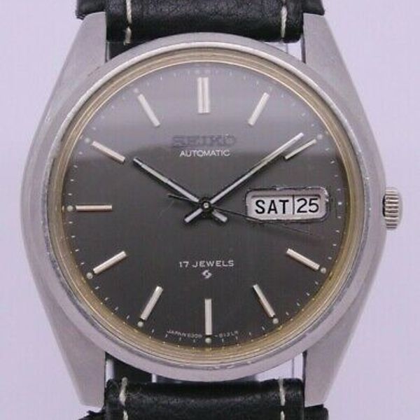 VINTAGE 1978 Seiko 6309-8029 Mens 37mm Steel Automatic Watch Grey Dial Day  Date | WatchCharts