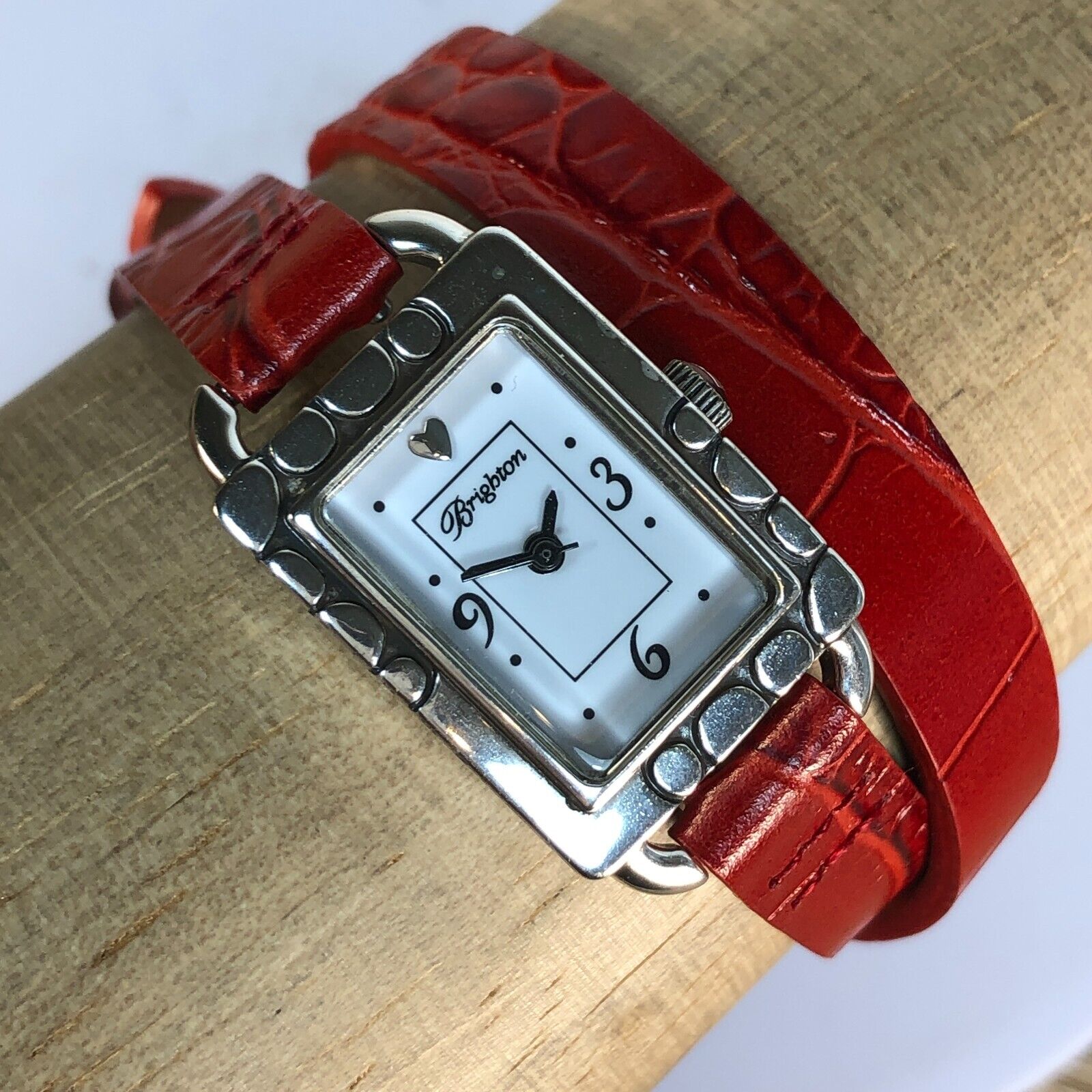 Brighton Women\'s Watch with Red Leather Strap BRIGHTON CROSS HAVEN LADIES WATCH RED LEATHER BAND NEEDS A  main image 4