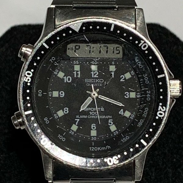 Vintage Seiko H556-5029 Quartz Sports 100 Alarm Chronograph mens watch |  WatchCharts