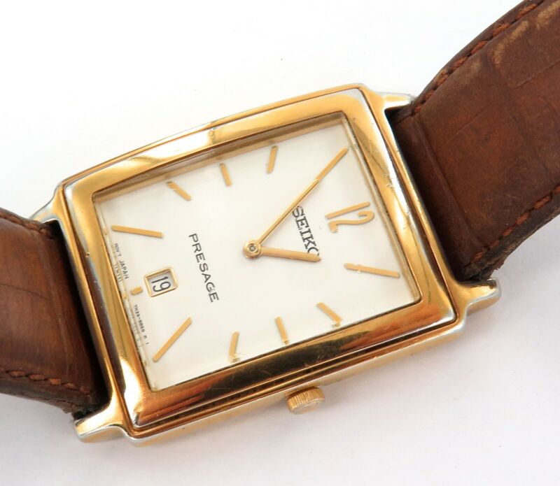 SCARCE MODEL / VINTAGE SEIKO PRESAGE QUARTZ DATE 7N39-5B00 MENS