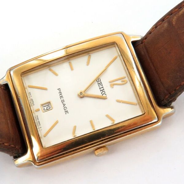 SCARCE MODEL / VINTAGE SEIKO PRESAGE QUARTZ DATE 7N39-5B00 MENS