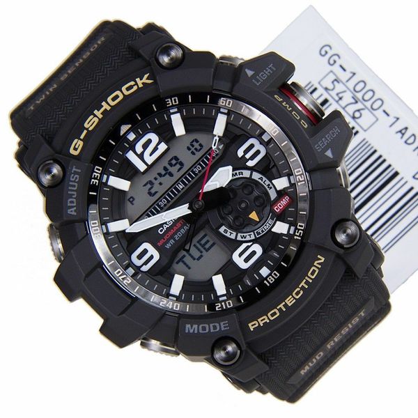 New Casio G-Shock Mudmaster Twin Sensor Analog Digital Men's Watch ...