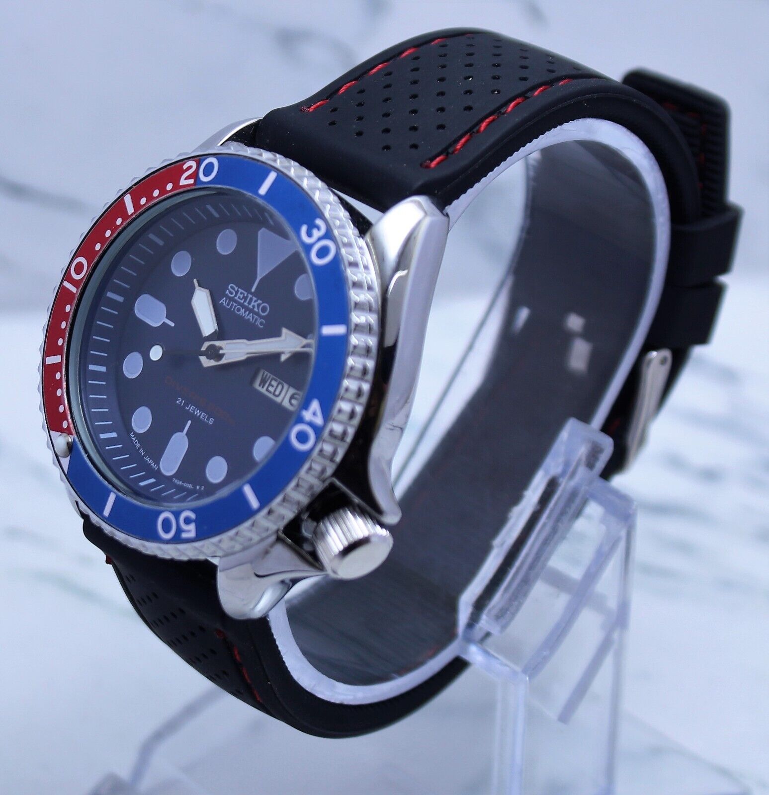 Beautiful Seiko DIVER Automatic 7s26 Blue Dial 21Jewels Men s