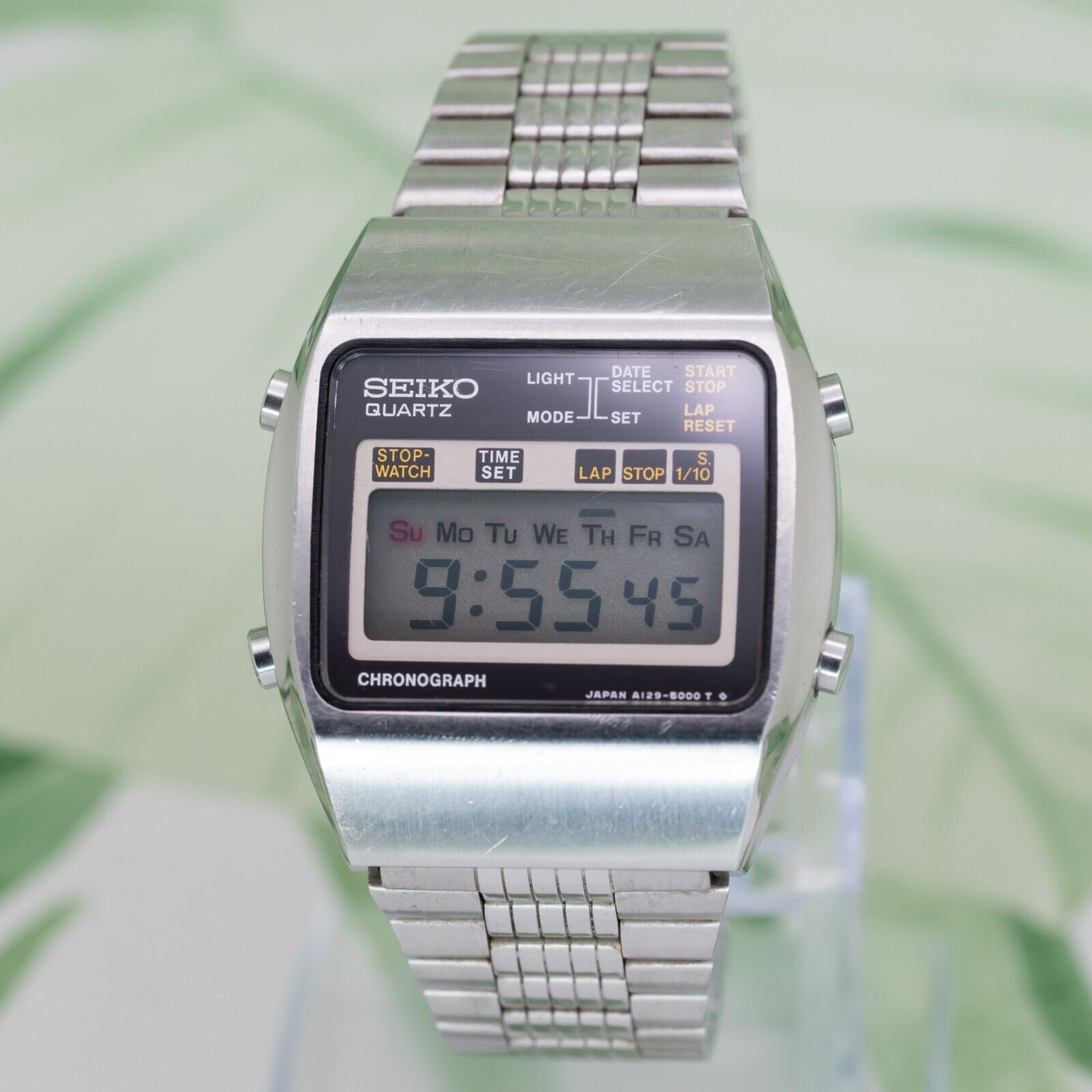 1977 SEIKO A129-5000 QUARTZ CHRONOGRAPH VINTAGE DIGITAL