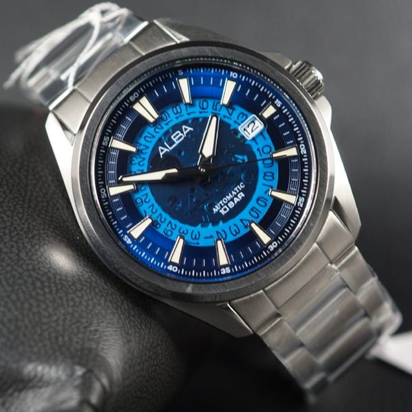 Alba Skeleton *Lowest Price*Alba Active Skeleton Men's Automatic 21 Jewels Blue Dial ...
