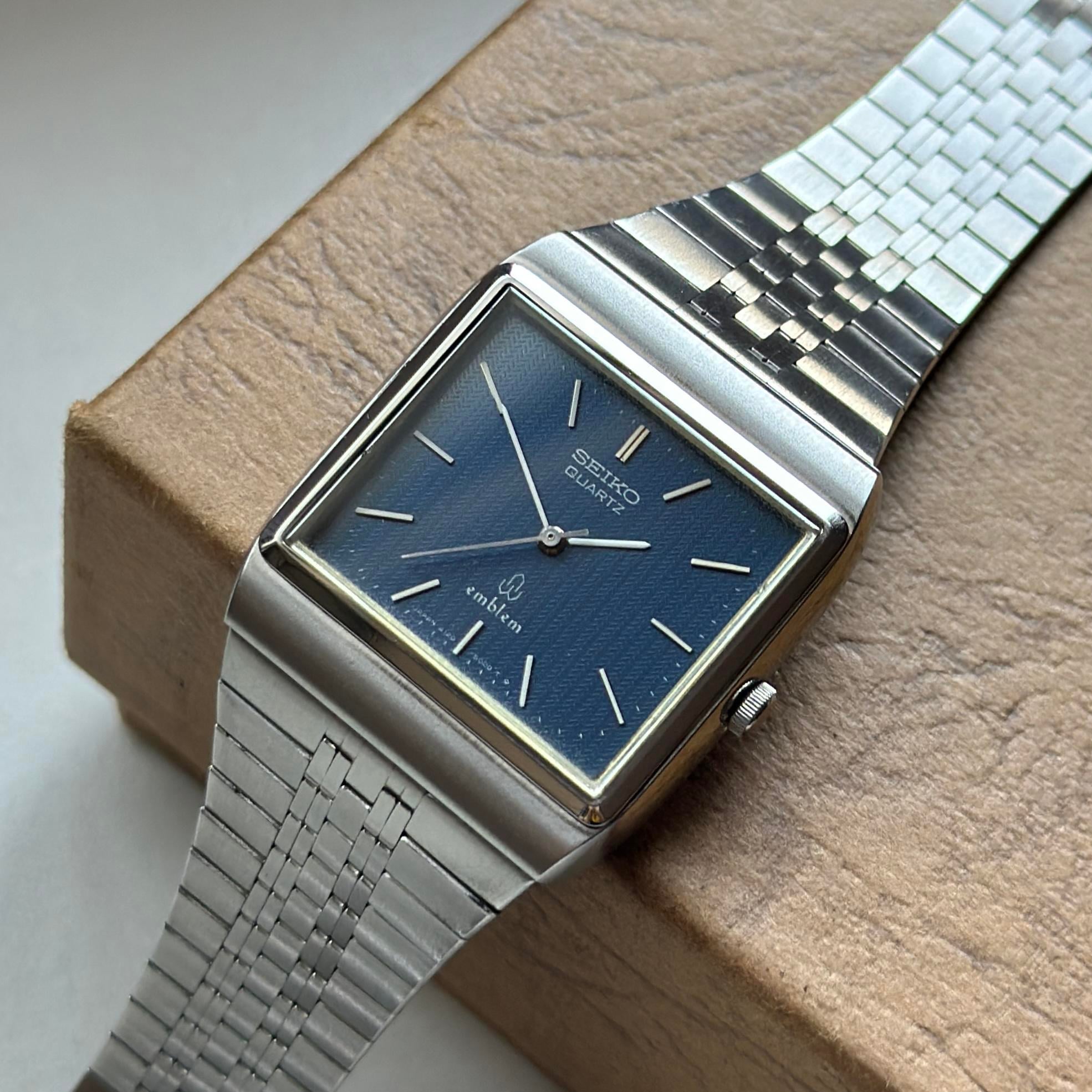 WTS] 1976 Seiko Emblem 4120-5020 – Textured Deep Blue Dial