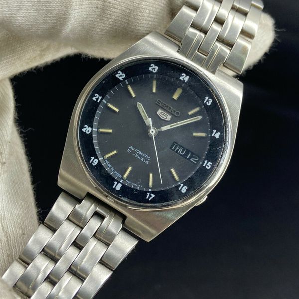 Vintage Seiko 5 Automatic Cal.7S26A Day-Date 21 Jewels Men's Railway ...