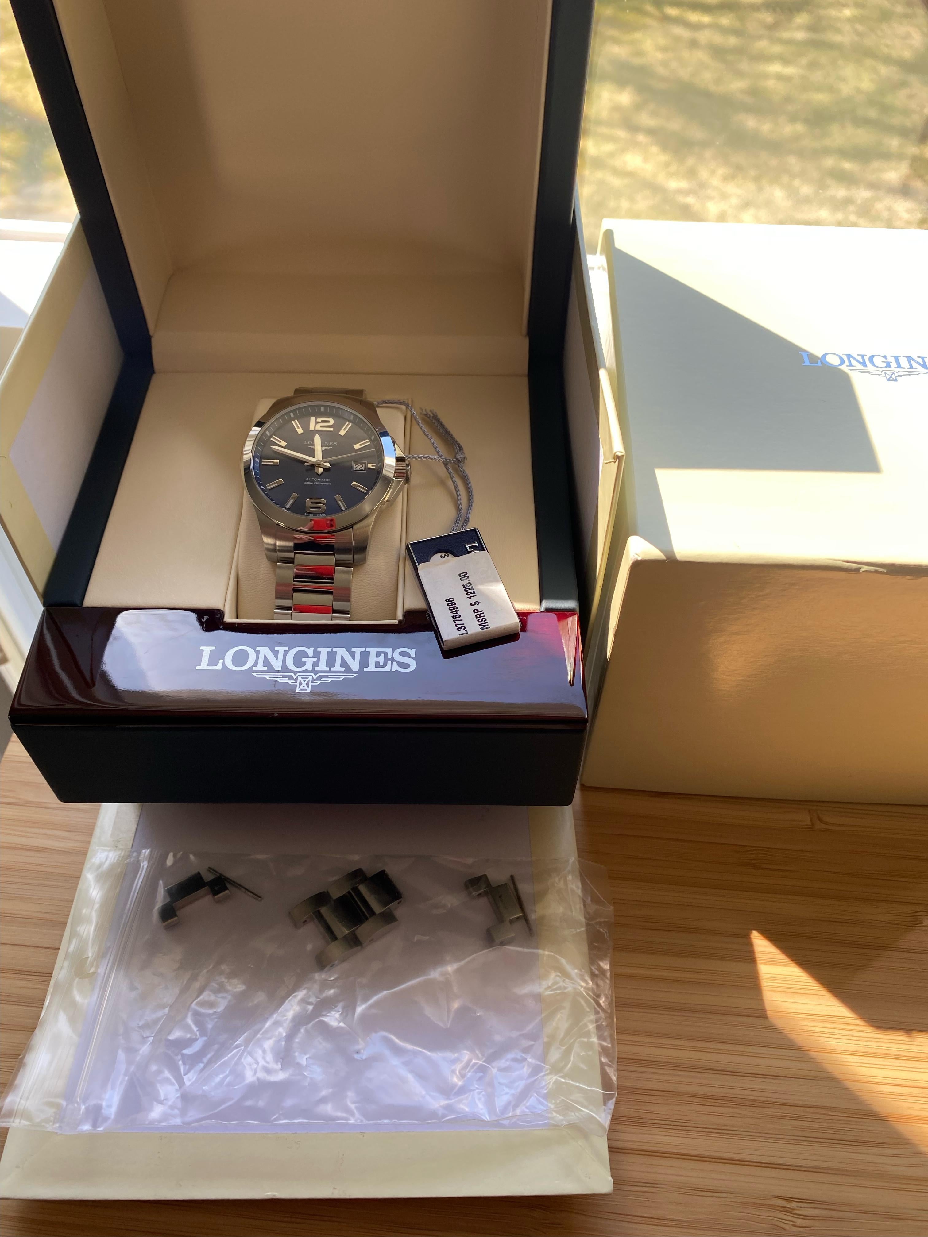 WTS PRICE DROP Men s Longines Conquest 39mm Blue Dial