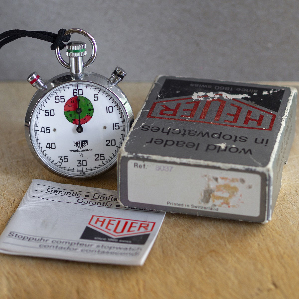 FS: Vintage Heuer Trackmaster Ref. 8037 with original box and