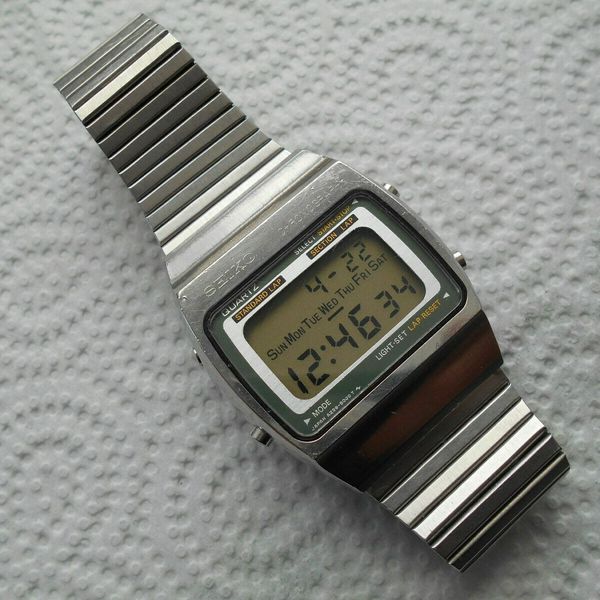 SEIKO A229-5000 vintage 1970s digital LCD standard, section chronograph  watch FW | WatchCharts