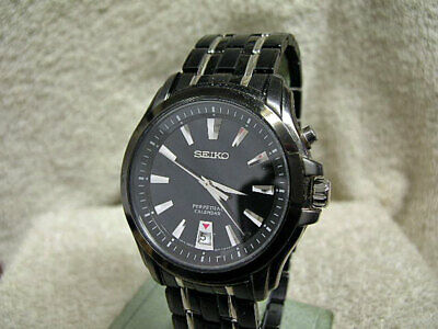 Seiko Perpetual Calendar 6A32 00T0 Black Anodized two tone case & bracelet  RUNS | WatchCharts