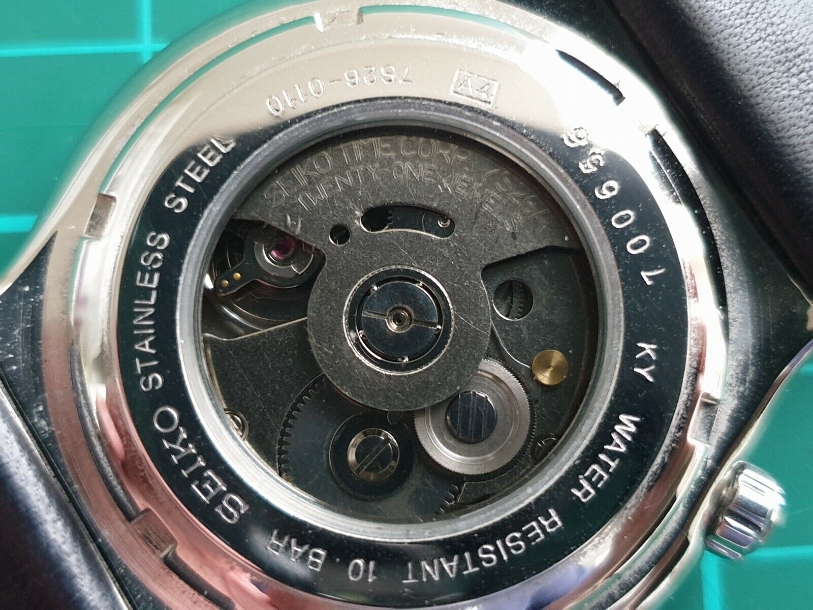 ころころ SEIKO Chronograph Men's Wristwatch Watch Reverse-Panda Dial