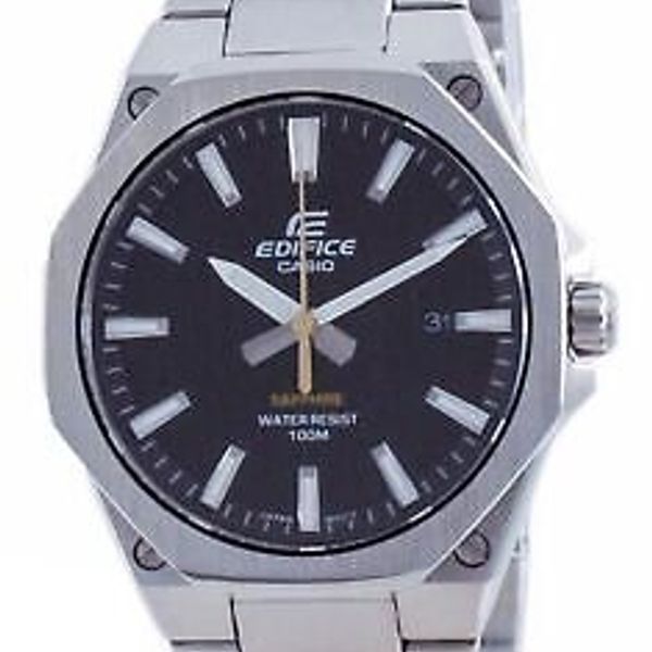 Casio Edifice Slim Line Black Dial Quartz EFRS108D1A 100M Men
