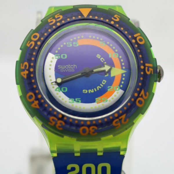 Swatch Scuba Diving 200 Watch Rare Retro Vintage Sdj100 