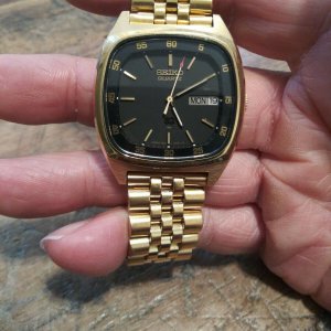 Vintage 1981 Seiko SQ 7123-5069 Gold Plated Men's Square TV Dial Watch  Nice!!! | WatchCharts