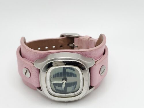 Vintage Fossil JR8295 Big Tic Watch Women Pink leather Band 32mm Fossil Big Tic JR-7877 Pink Analog & Digital Silver Tone  main image 3