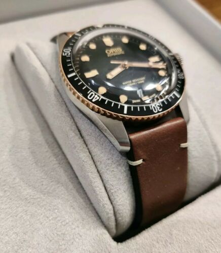 Oris Divers Sixty Five Watch 40mm Bronze Edged Bezel 01 733 7707