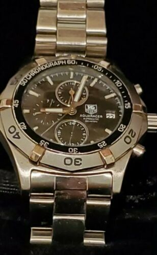 Tag Heuer Automatic Aquaracer Chronograph Stainles300m Dive Watch