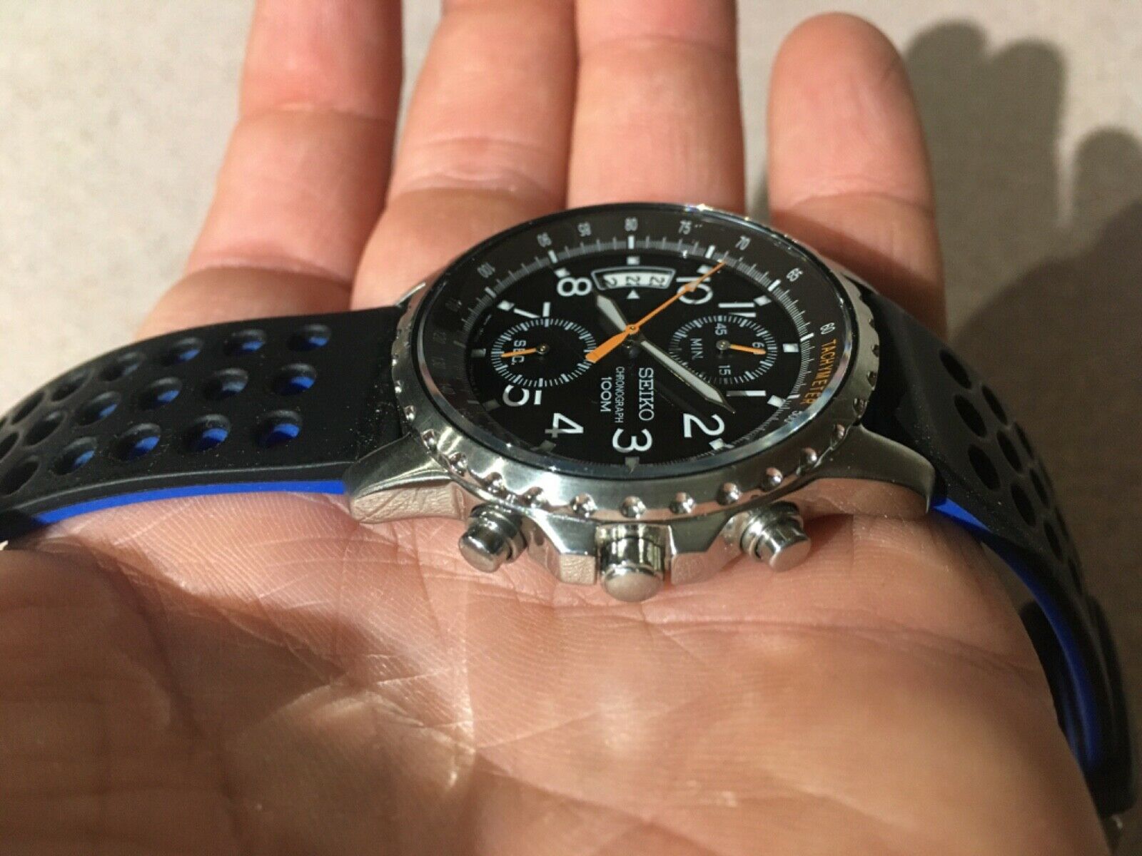 SEIKO CHRONOGRAPH 100M 7T94-OAHO QUARTZ TACHYMETER MENS