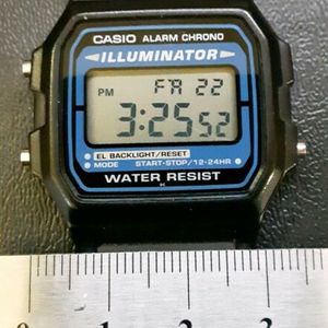 Men S Casio Illuminator Digital Watch 1572 F 105 Alarm Chrono Watchcharts