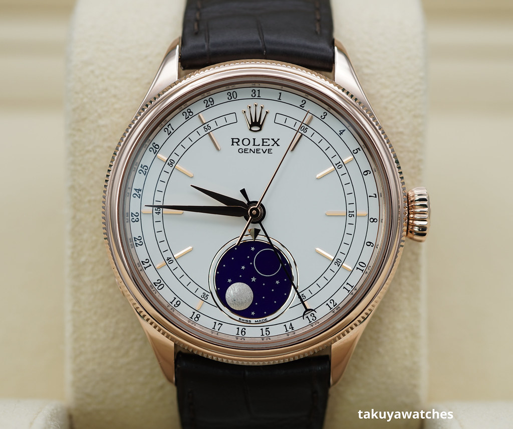 FSOT Rolex 50535 CELLINI MOONPHASE EVEROSE GOLD 39MM 2021