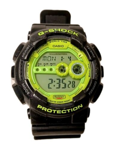 Casio G-SHOCK 3263 Men's CRAZY COLORS XLarge Black Neon Green GD