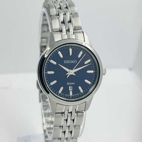 Seiko women's blue dial on sale watch