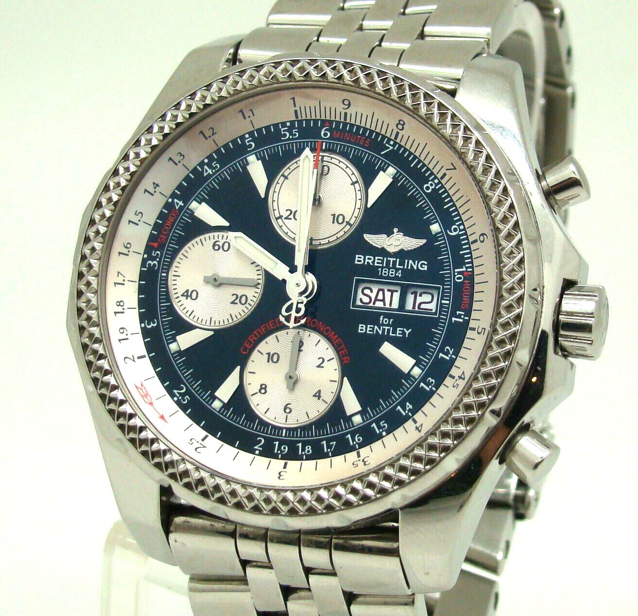 BREITLING for BENTLEY GT 45mm AUTOMATIC CHRONOGRAPH WATCH A13362 w