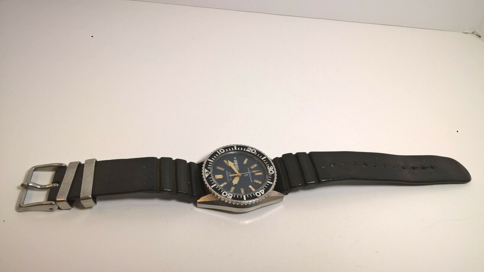 車輪　ちゃおさま Wabi-Sabi Navy Dial Citizen Crystron CQ 150m 4-212461 Y
