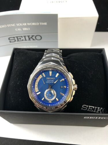 seiko men's coutura stainless steel radio sync solar watch