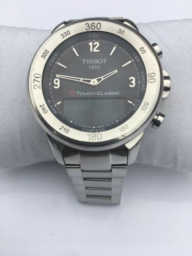 TISSOT T TOUCH CLASSIC T083420A TIDE ALARM COMPAS SPLIT LAP CHRONO