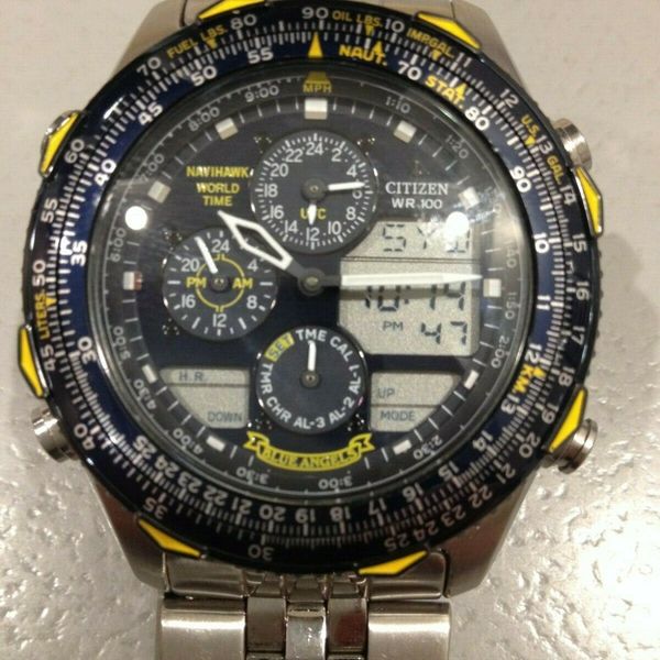 CITIZEN Navihawk BLUE ANGELS Pilots Watch C300-S039002 1st Gen ...