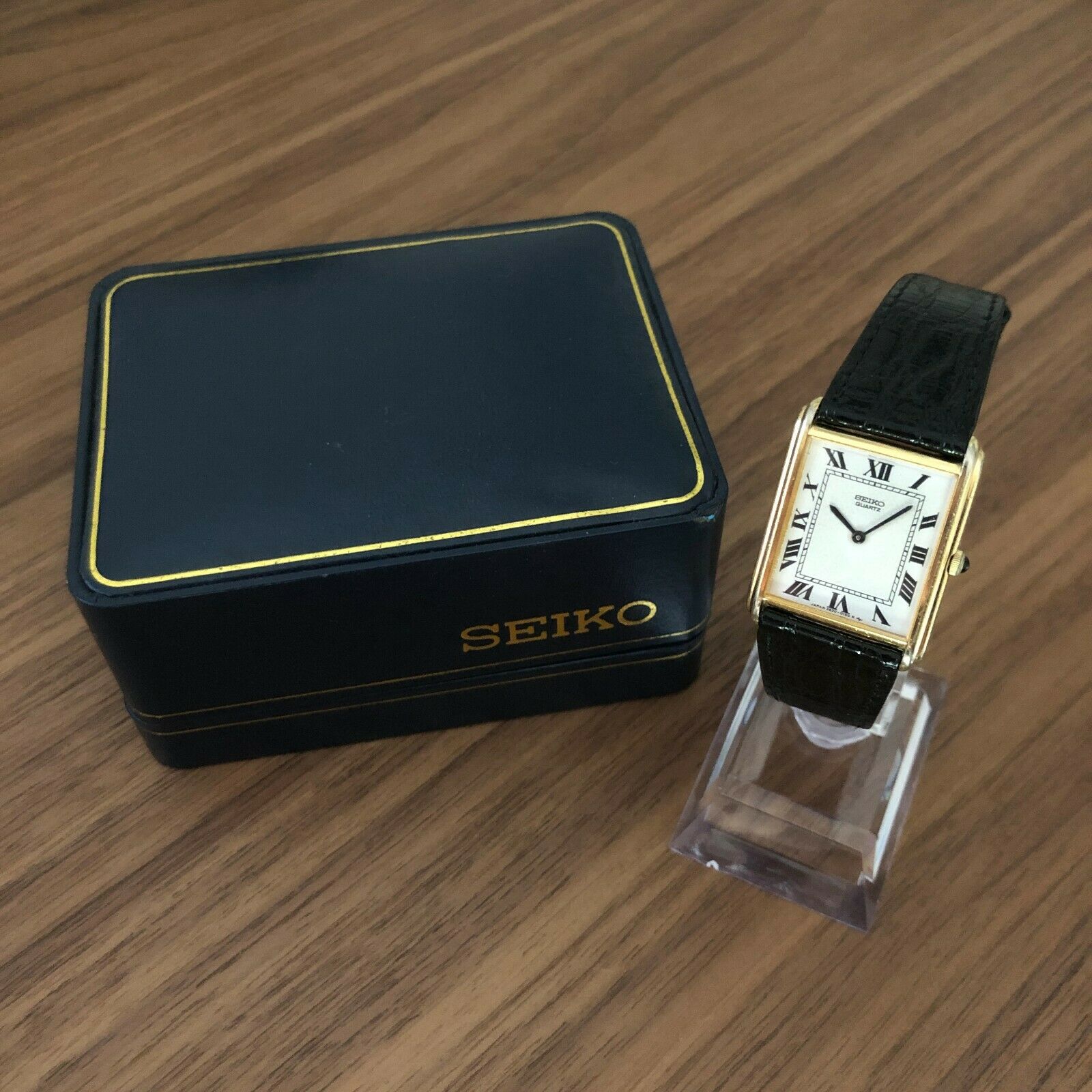 SEIKO Tank 2620-5580 26mm Daini Seikosha 1980 RARE Vintage