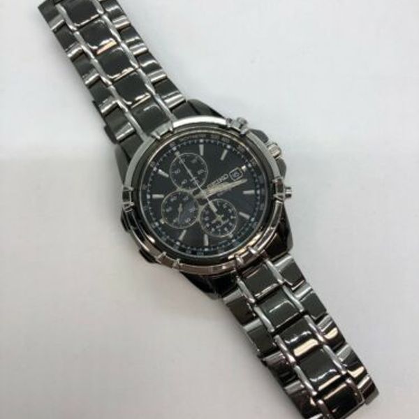 Seiko Two Tone 43mm Stainless Steel Solar Chronograph Wrist Watch V172 ...