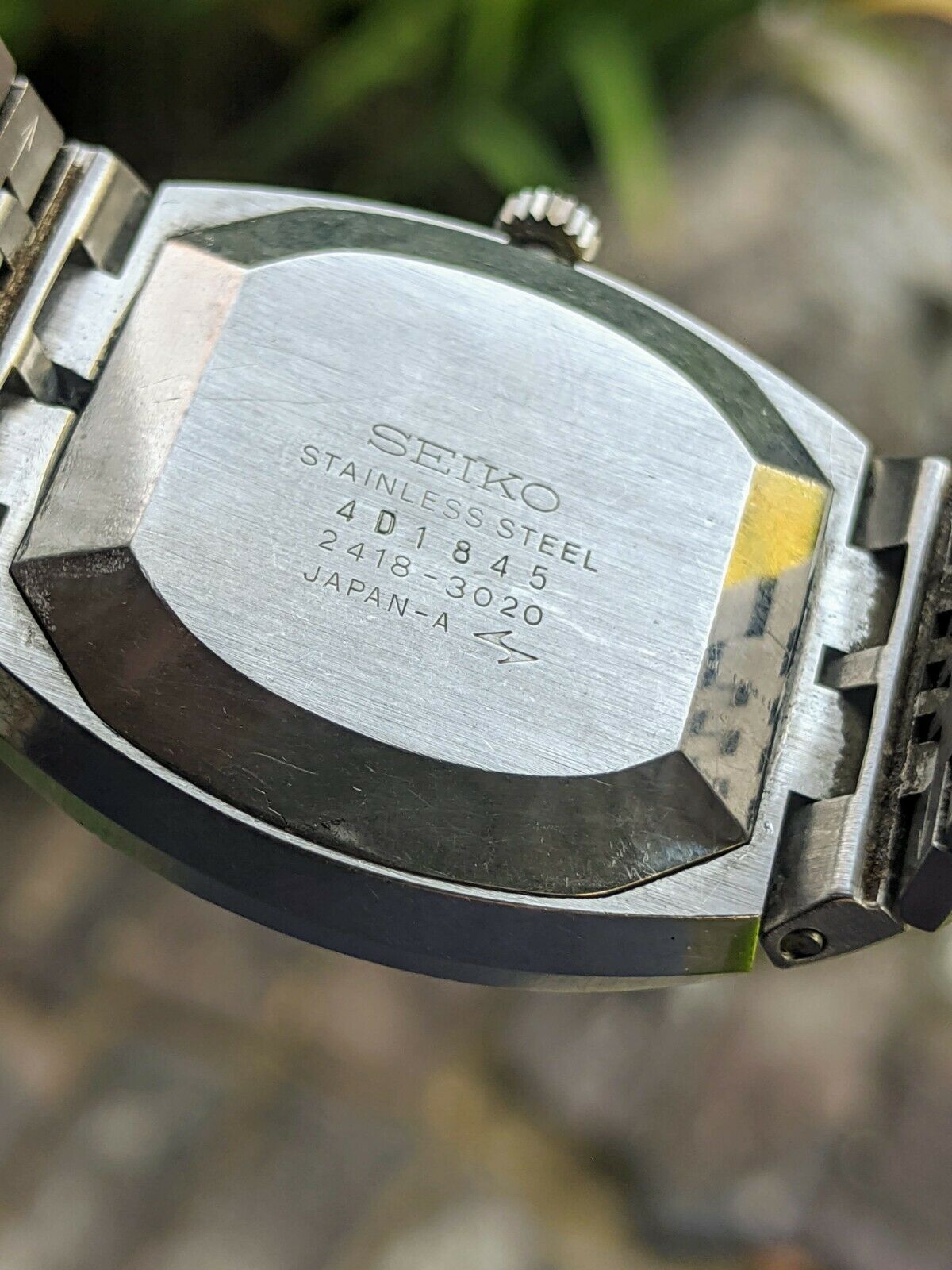 SEIKO emblem 2418-3020 Vintage StainlessSteel Square