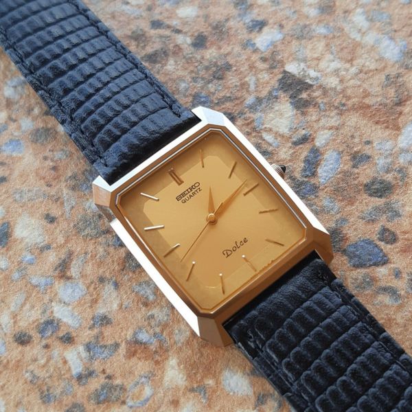 Vintage Seiko Dolce Quartz 7731 5150 October 1985 Dress Watch