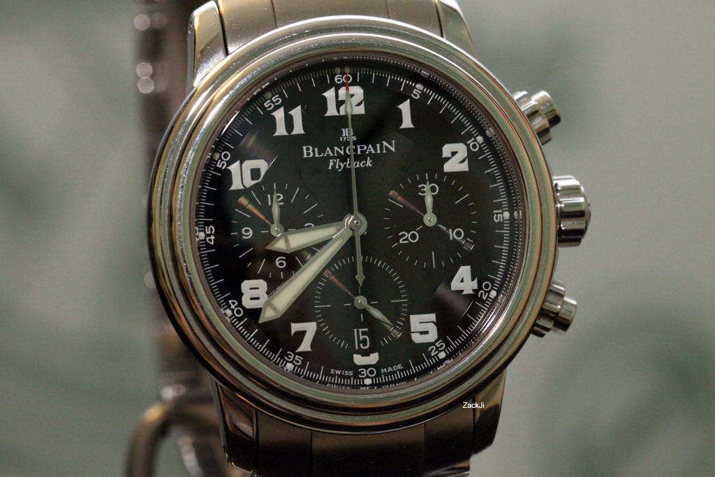 FSOT Blancpain Leman Flyback Chronograph SS black dial X71