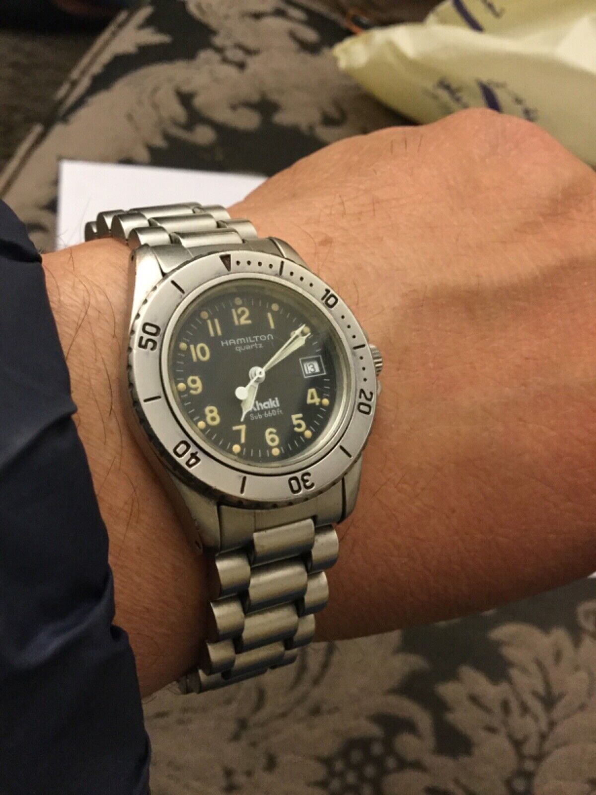 新作登場，セール】 ハミルトン カーキ Sub 660ft デイト クォーツ
