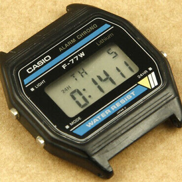 a*w様 CASIO F-77W デジタル腕時計　ビンテージ RARE Casio Quartz F-77W Digital Vintage Men's Watch 1980s