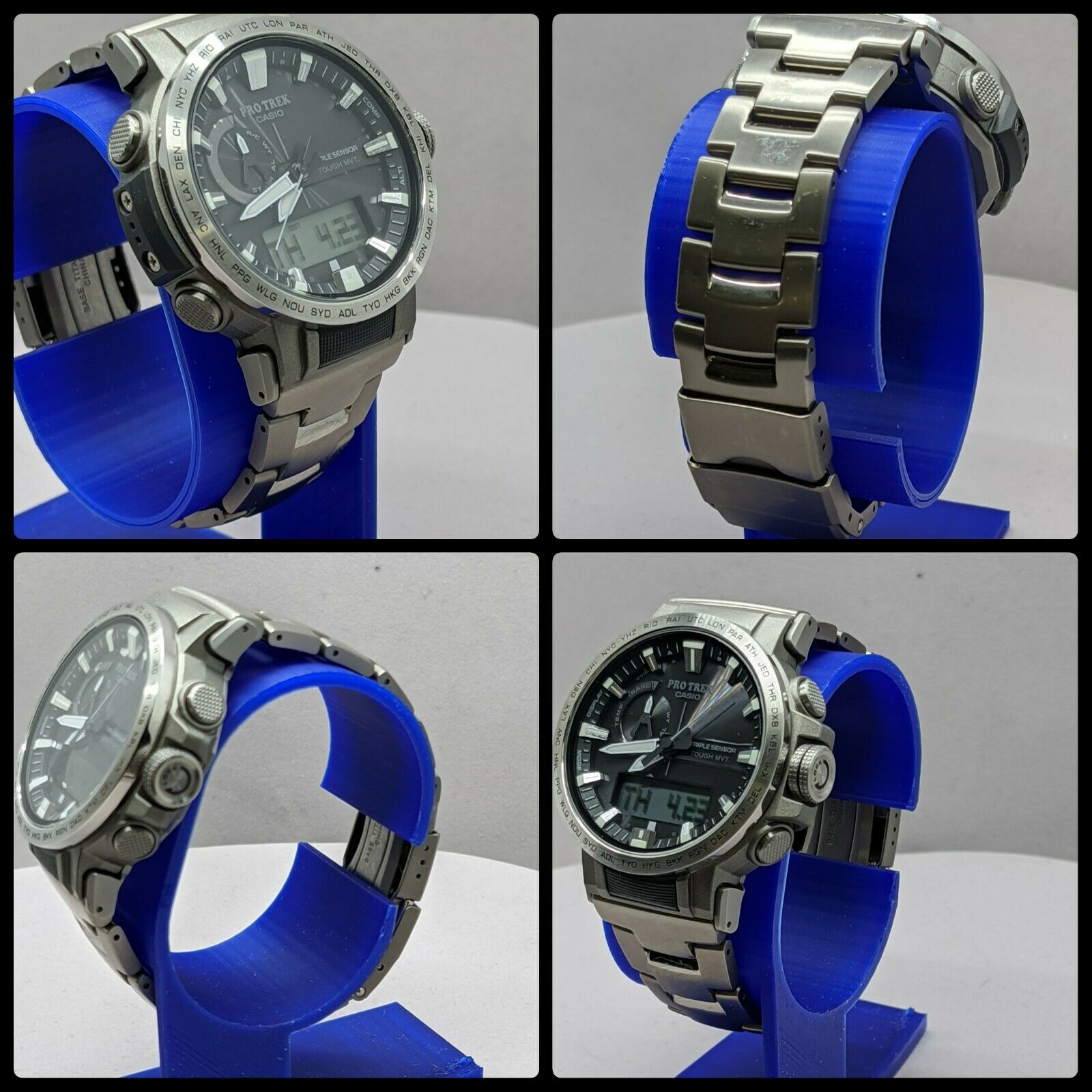 Casio Pro Trek Titanium Prw 60t 7ajf Solar Radio Men S Watch Full Kit Watchcharts