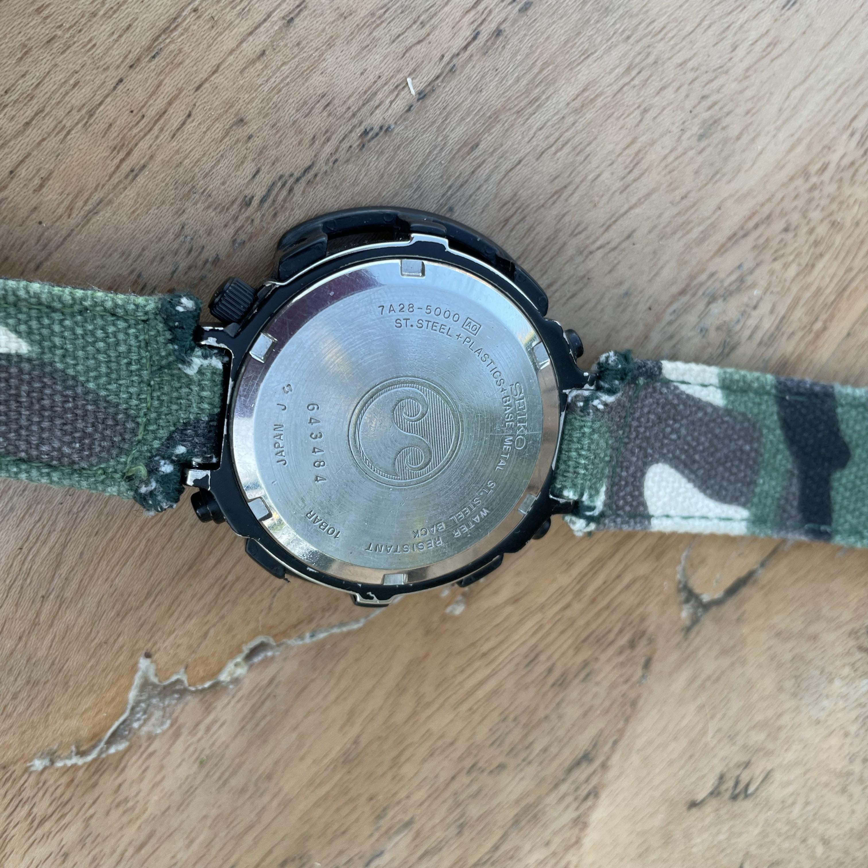 Seiko Giugiaro Men's Black Watch - 7A28-5000 for sale online