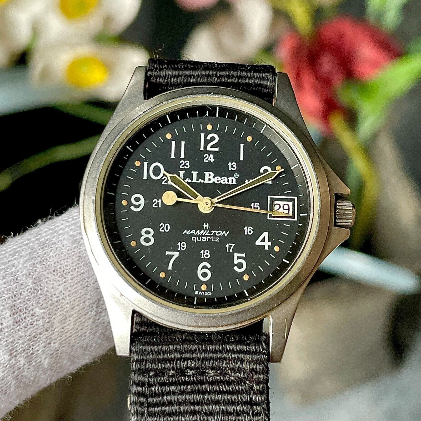 Vintage Hamilton Khaki L.L Bean Quartz Swiss Made Men