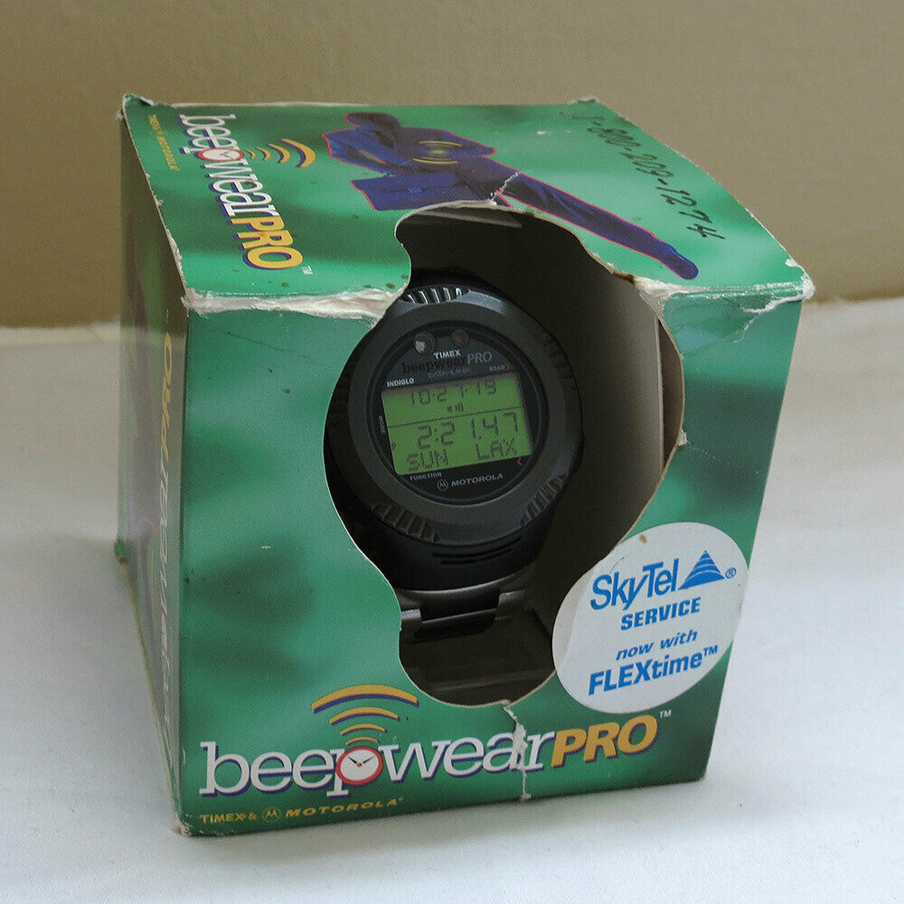 Timex Beep Wear Pro Pager Watch Indiglo Data-Link Beepwear Motorola in BOX  | WatchCharts Marketplace