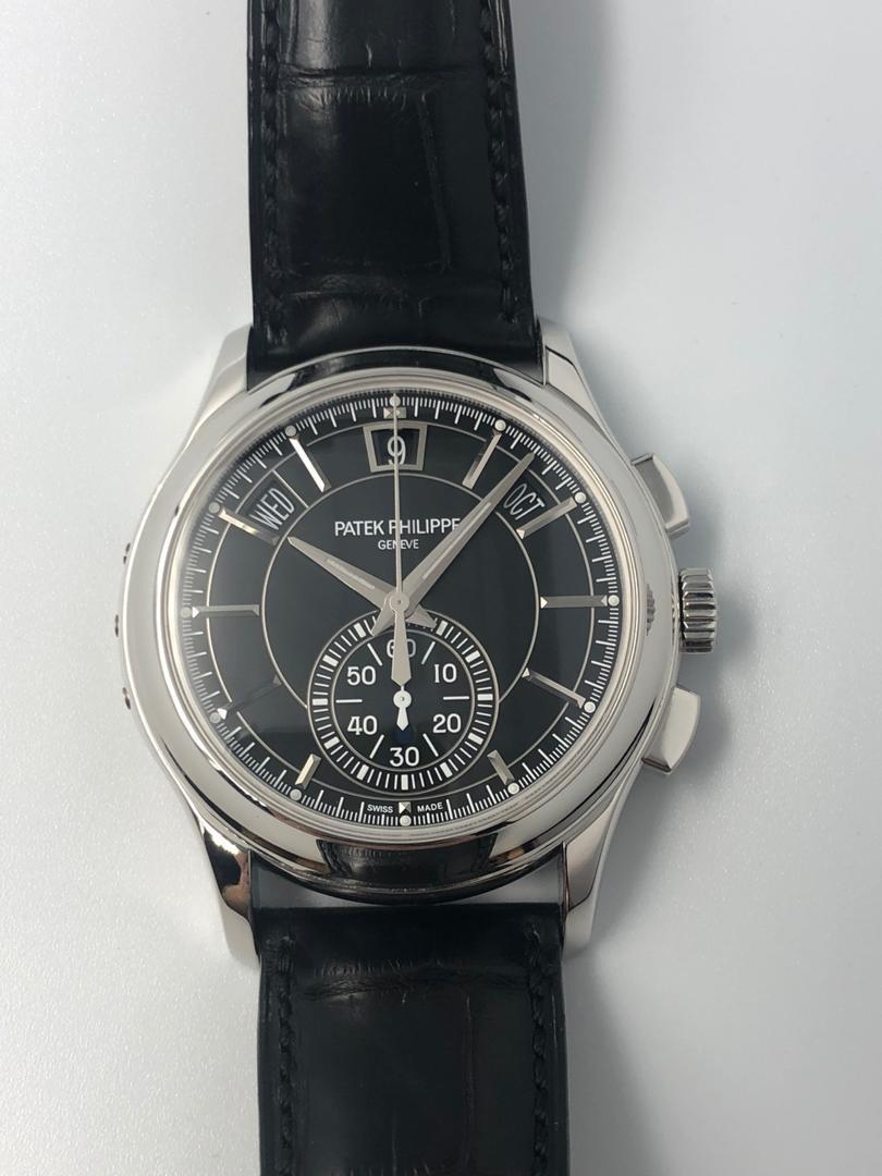 Patek Philippe 5905P Black Dial Platinum Annual Calendar