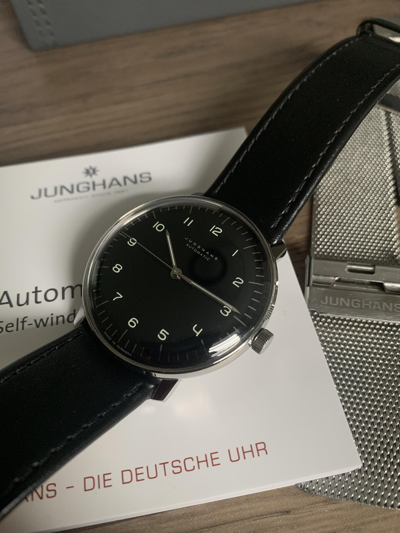 WTS Junghans Max Bill 38mm Ref. No. 027 3400.14 with Mesh