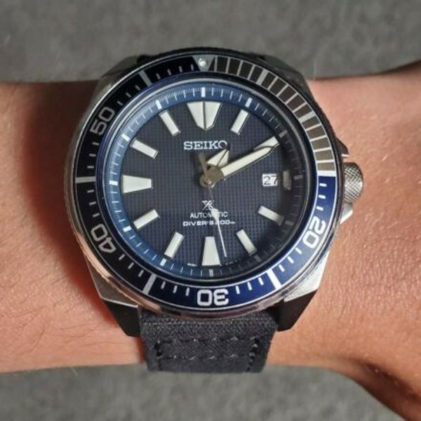 SEIKO PROSPEX Diver's 200M Samurai Mens Watch Deep Blue Dial SRPB49K1 ...